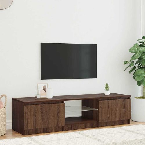 Szafka pod TV, z LED, brązowy dąb, 140 x 40 x 36 cm na Arena.pl