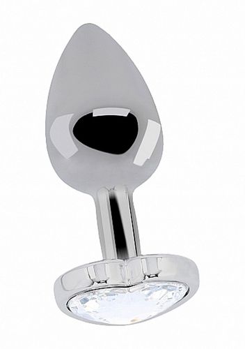 love heart diamond plug - 3.75 inch - silver na Arena.pl
