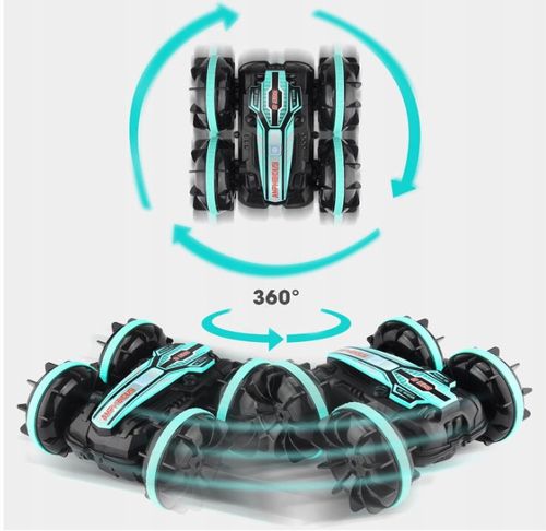 ZDALNIE STEROWANY SAMOCHÓD RC AMFIBIA 4X4, 360° OBROTY STEROWANIE GESTAMI na Arena.pl