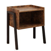 STOLIK NOCNY RUSTYKALNY SZAFKA NOCNA  PÓŁKA LOFT DREWNIANA BRĄZ