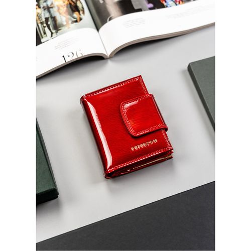 elegancki portfel damski z rfid z lakierowanej skóry - peterson na Arena.pl