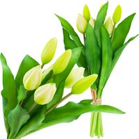 TULIPANY BUKIET TULIPANÓW KWIATY GUMOWE BIAŁE
