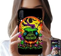 ETUI DO SAMSUNG GALAXY A40 - WIEDŹMA KOCIOŁEK RÓŻDŻKA HALLOWEEN SZKŁO