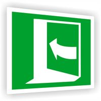 Tabliczka ewakuacyjna z nadrukiem 10x10 cm Pchać aby otworzyć drzwi