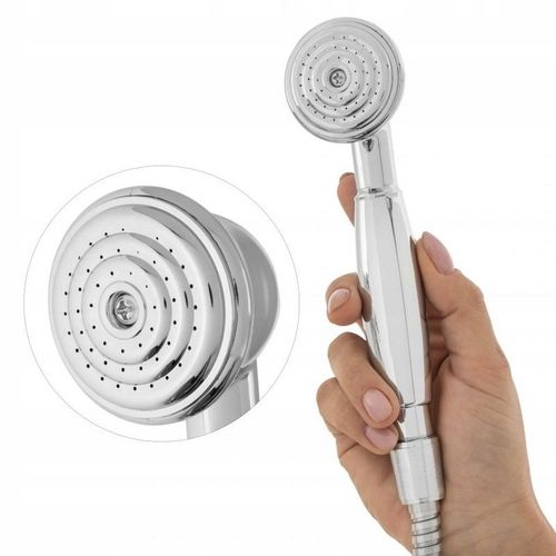 Bateria wannowa z prysznicem ścienna retro dwuuchwytowa kran do wanny na Arena.pl