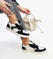 Biało-czarne sneakersy z brokatem Juwan 37