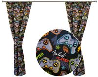 KOMPLET zasłon do pokoju gracza GAME POKÓJ GEAMINGOWY pady PLAYER wys. 150