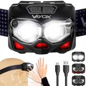 LATARKA CZOŁOWA LED LAMPA CZOŁÓWKA AKUMULATOR CZUJNIK RUCHU USB-C PRO VAYOX