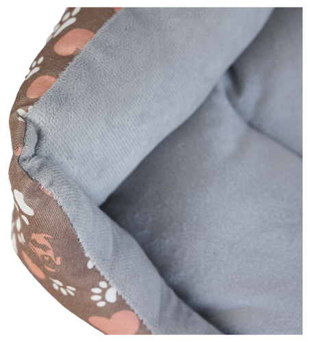 Legowisko dla psa brązowe L prostokątne PAWPRINT 63x50x11cm na Arena.pl