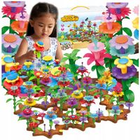 OGRÓD KREATYWNY KWIATY UKŁADANKA KLOCKI 198 SZT.