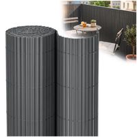 Osłona PVC maskująca na balkon, taras, ogrodzenie 400x100 cm ciemnoszara