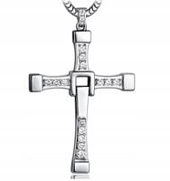 Naszyjnik KRZYŻ VIN DIESEL TORETTO18K STAL SREBRNY