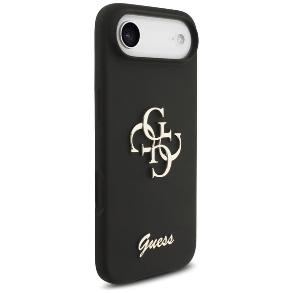 Etui Guess Silicone Big 4G Script do iPhone Air czarny zdjęcie 4