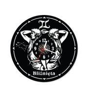 Zegar ścienny z płyty winylowej Bliźnięta 6.5