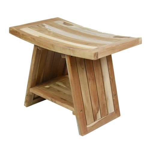 Stołek DIVERO, drewno tekowe, 60 x 35 x 45 cm na Arena.pl