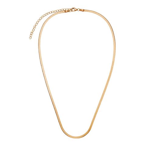 srebrny pozłacany naszyjnik płaski na Arena.pl