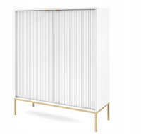 Biała Komoda 104 cm NELI PK złote nóżki Czarna Szara