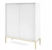 Biała Komoda 104 cm NELI PK złote nóżki Czarna Szara