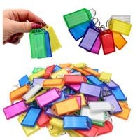 Identyfikatory breloki z etykietą do kluczy 100 szt. mix kolorów