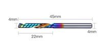 Frez 1-ostrzowy typu DownCut, negatyw, VHM Rozmiar: Ø4x22x4Dx45L
