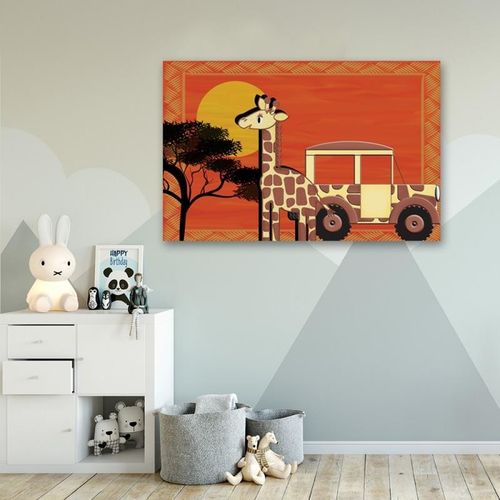 Deco Panel, Żyrafa i samochód 120x80 na Arena.pl