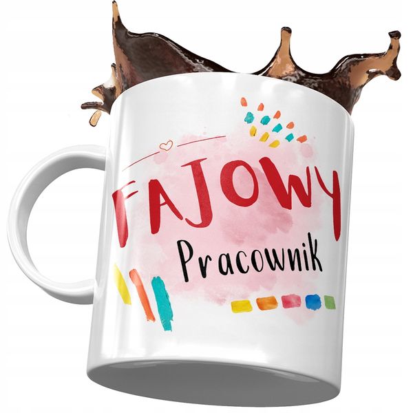Kubek Dla Pracownika Fajowy Pracownik Prezent Z Nadrukiem Ze Zdjęciem zdjęcie 1