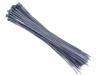 Opaski kablowe nylonowe 300x3,6 mm, srebrne, 100 szt.