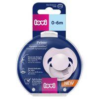 LOVI Smoczek uspokajający dynamiczny PRIME 0-6m LILAC