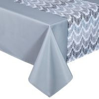 Obrus dekoracyjny z szarfą ANITA 140X260 + 33X260 popielaty