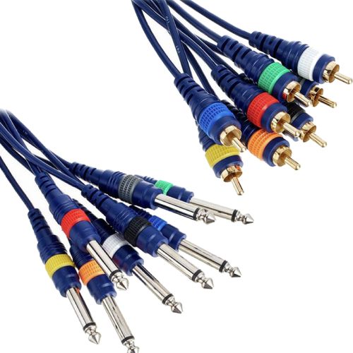 Kabel wieloparowy multicore audio 8x RCA Cinch Jack 6,3 mm 3 m the sssnake na Arena.pl