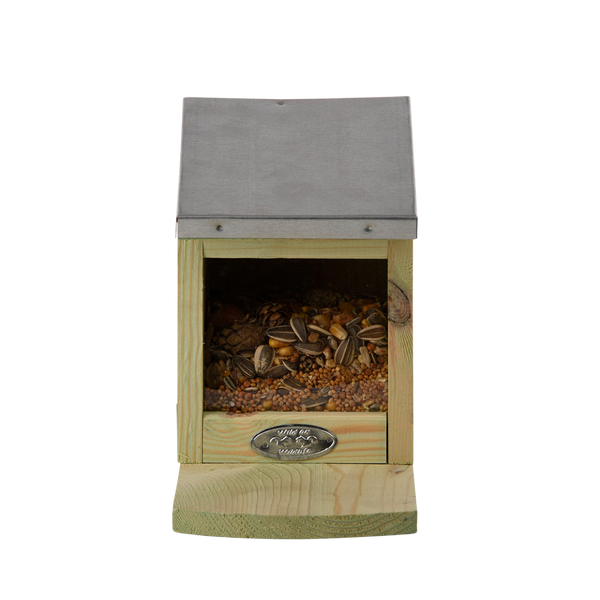 Karmnik dla wiewiórek drewniany - ocynkowany dach zdjęcie 7