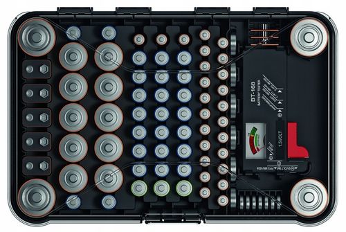 ORGANIZER NA BATERIE BATTERY BOX POJEMNIK KOSZYK NA BATERIE 85 SZT + TESTER na Arena.pl