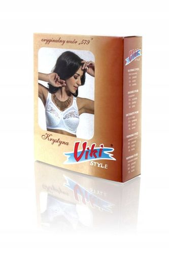 Viki Biustonosz miękki bez fiszbin stanik soft Krystyna 579 biały 85C na Arena.pl