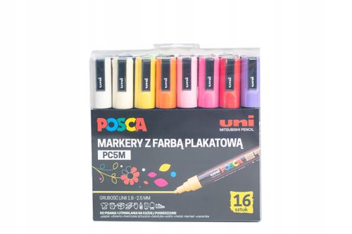 Markery PC-5M 16 kolorów Posca na Arena.pl