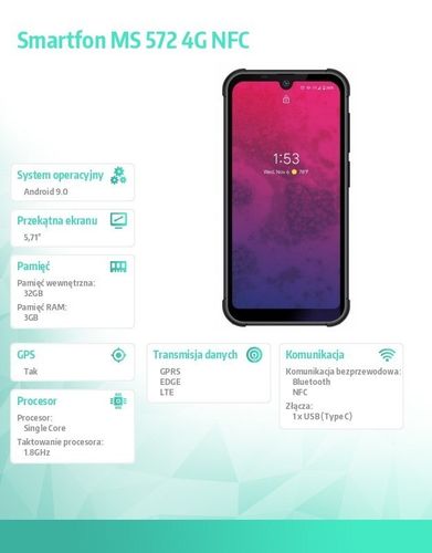 Smartfon MS 572 4G NFC na Arena.pl