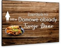 TABLICZKA REKLAMOWA szyld z dibondu nadruk 40x30 cm obiady domowe