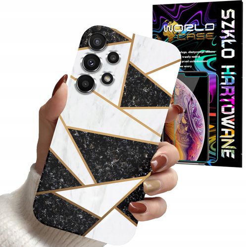 ETUI CASE DO SAMSUNG A13 4G - MARMUREK GEOMETRIA WZORY DLA KOBIET + SZKŁO na Arena.pl