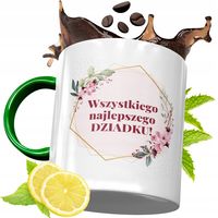 Kubek Zielony Dla Dziadka Na Prezent Urodziny Z Nadrukiem Ze Zdjęciem