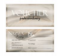 VOUCHERY PODARUNKOWE na zakupy lub usługi 60 szt. GOTOWY PROJEKT PREZENT