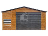 Domek Ogrodowy - Schowek - Garaż 4x5 + wiata - Brama - okno - rynny  ID550