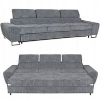 Sofa kanapa 3 os rozkładana z f. spania Savio Family meble szary sztruks