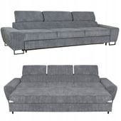 Sofa kanapa 3 os rozkładana z f. spania Savio Family meble szary sztruks