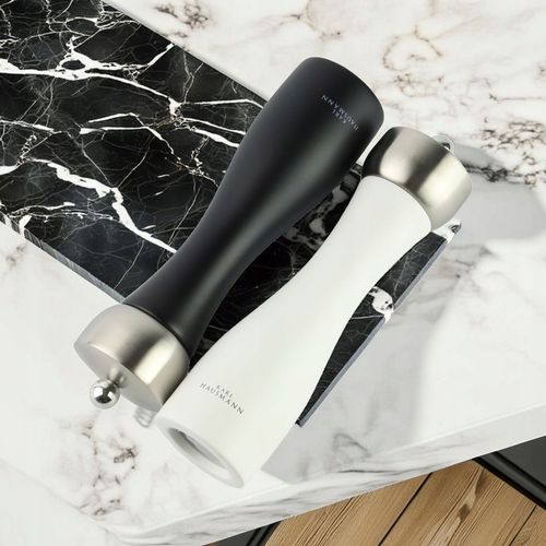 ZESTAW RĘCZNYCH MŁYNKÓW DO MIELENIA SOLI PIEPRZU PRZYPRAW BIAŁY I CZARNY na Arena.pl