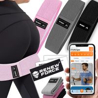 GUMY DO ĆWICZEŃ MATERIAŁOWE TAŚMY MINI HIP BAND ZESTAW 3 GUM NA POŚLADKI