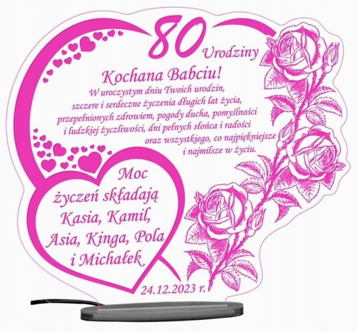 18 50 60 70 80 90 URODZINY STATUETKA PREZENT LED na Arena.pl