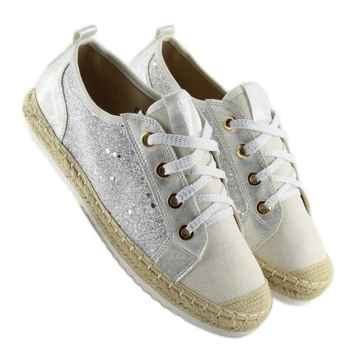 Trampki espadryle sznurowane białe white r.37 na Arena.pl