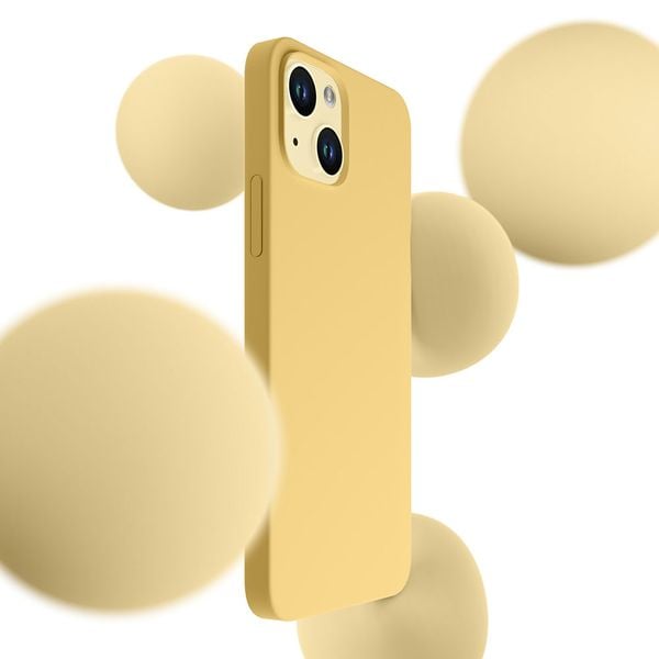 apple iphone 15 plus - 3mk hardy silicone magcase yellow zdjęcie 2