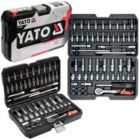 ZESTAW NARZĘDZIOWY 56el. 1/4'' YATO KLUCZE NASADOWE NASADKI Z GRZECHOTKĄ