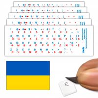 NAKLEJKI KLAWIATURĘ LAPTOPA PC UKRAIŃSKI NALEPKI LITERY CYRYLICA x5 ZESTAW