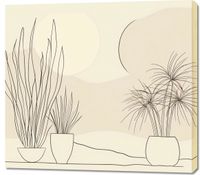 Obraz 100x90cm Roślinność w Pastelu